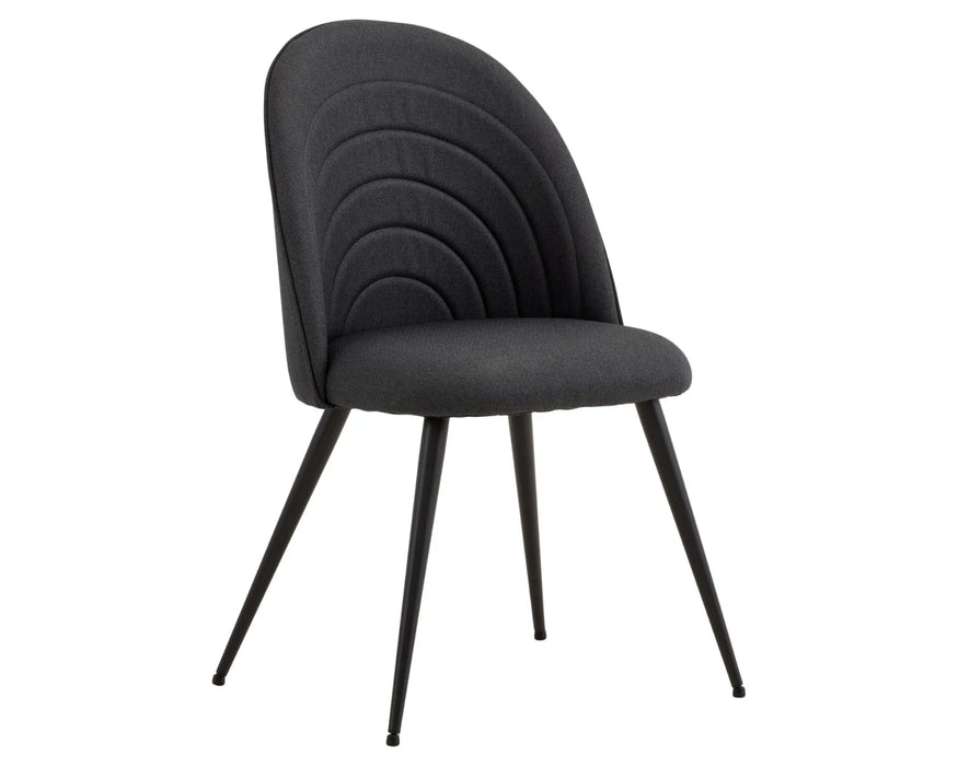 MÉLINA - Chaise de salle à manger gris foncé