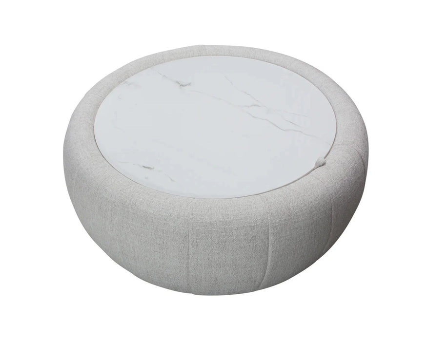 OROS - Ottoman de rangement gris