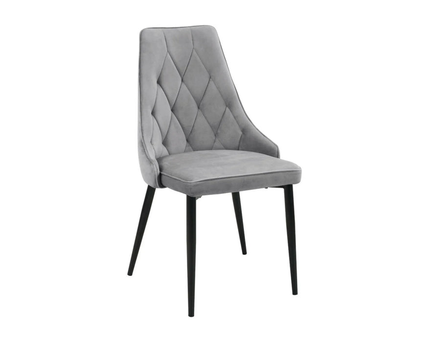 George – Chaise en velours gris