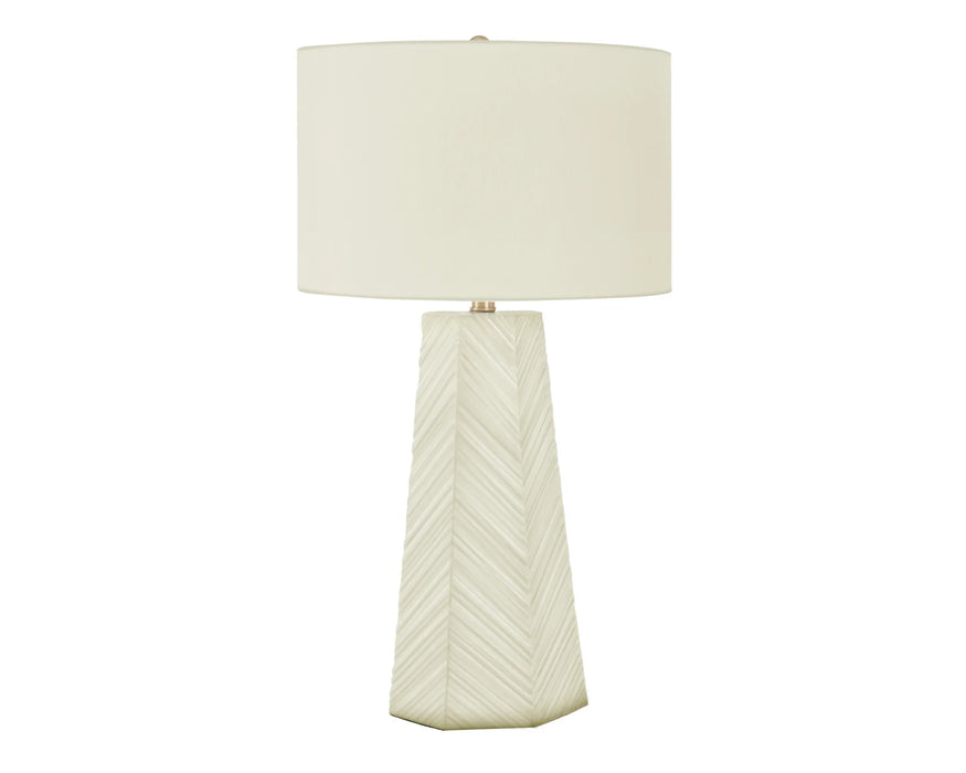 LAURA - Lampe de table céramique ivoire