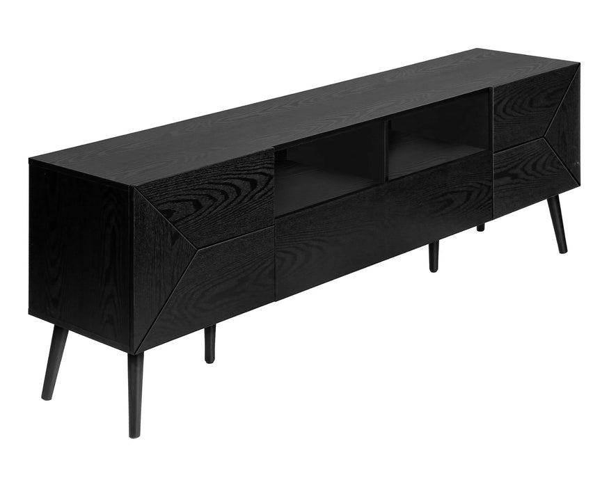 OSLO - 72" smooth black TV stand