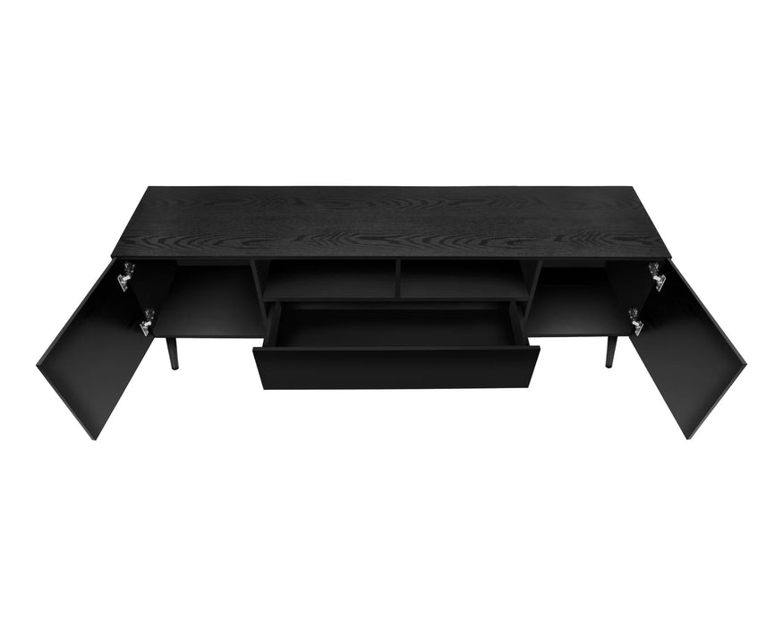 OSLO - 72" smooth black TV stand
