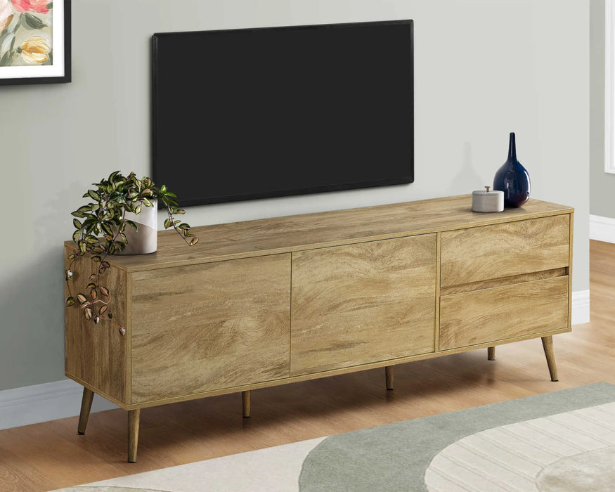 TIMO - 72" pale walnut TV stand