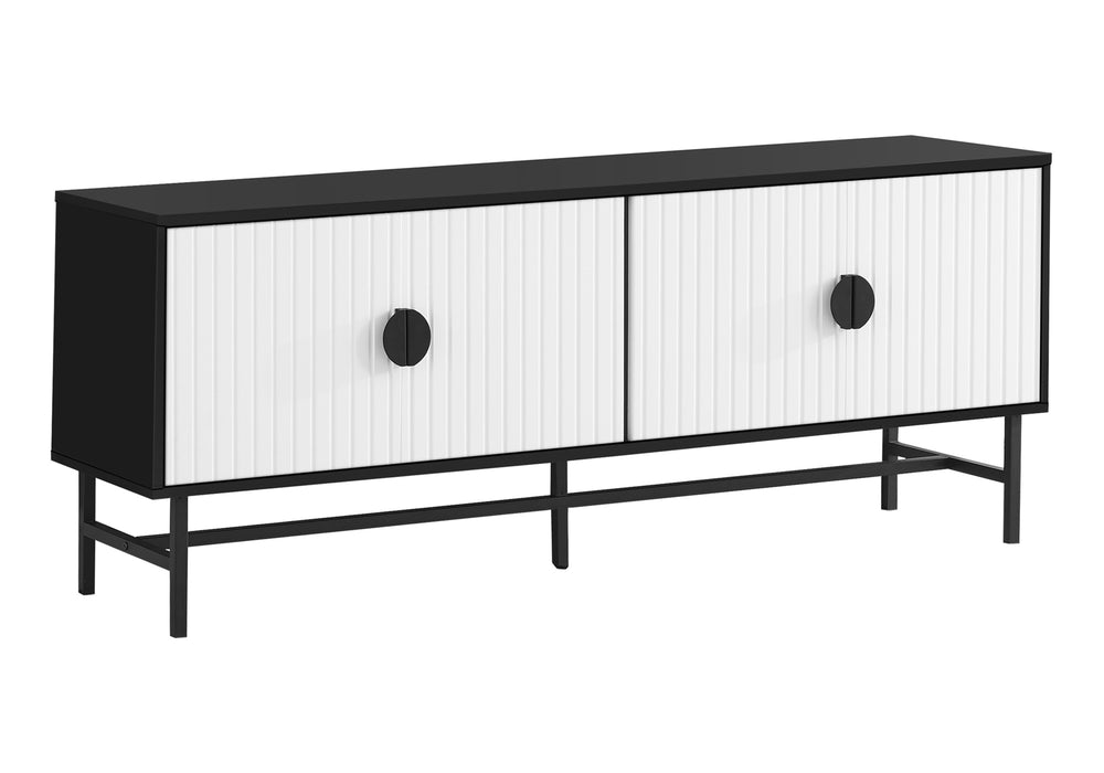 VALD - 60" black & white TV stand