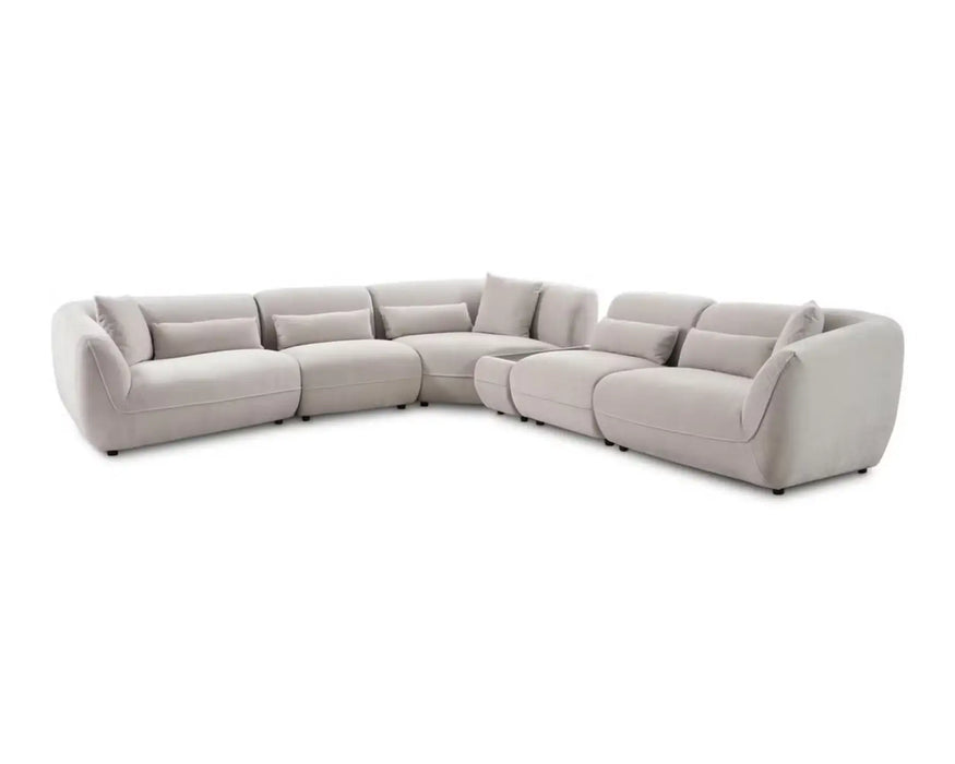BALIN - Sofa modulaire 147" gris taupe