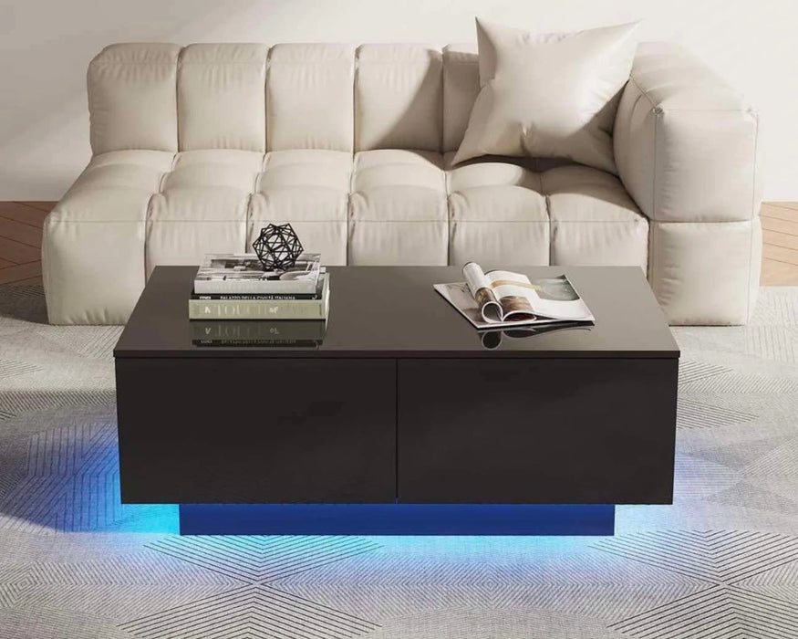 AVA - 44" LED coffee table with 4 drawers