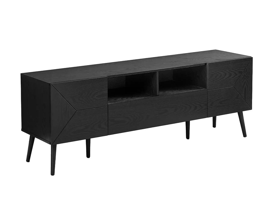 OSLO - Meuble télévision 72" noir lisse