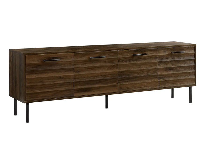 WEN - Meuble télévision 72'' marron foncé