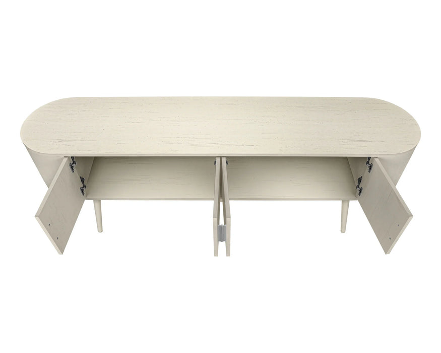 CARLY - 72" antique white TV stand