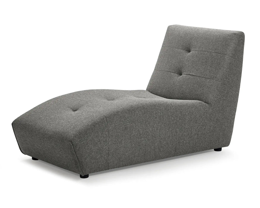 MITAN - Chaise longue modulaire gris en tissu