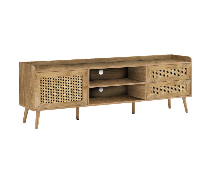 CHAINE - 72" pale walnut television stand