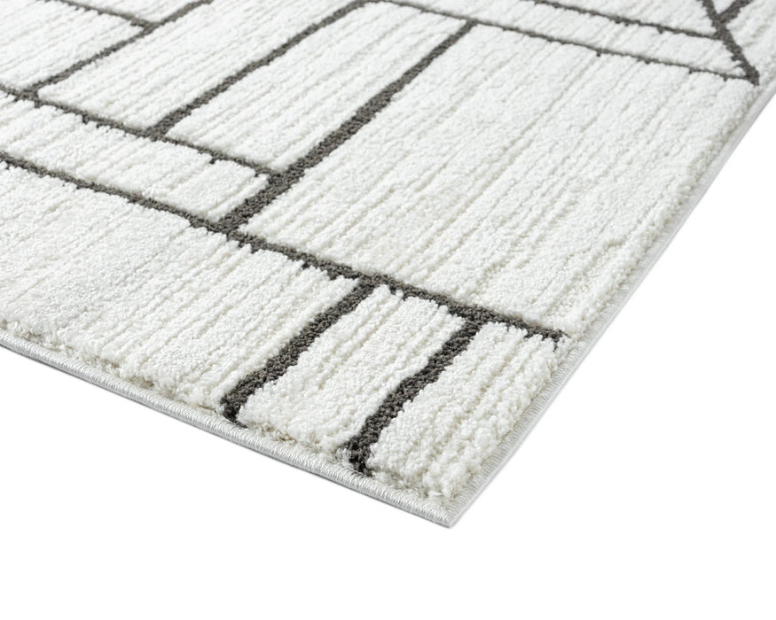 BOHO - Tapis 5 x 8 géométrique ivoire