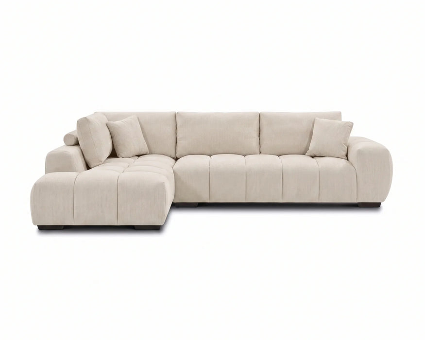 OLIVIA - Sofa sectionnel 120" beige crème