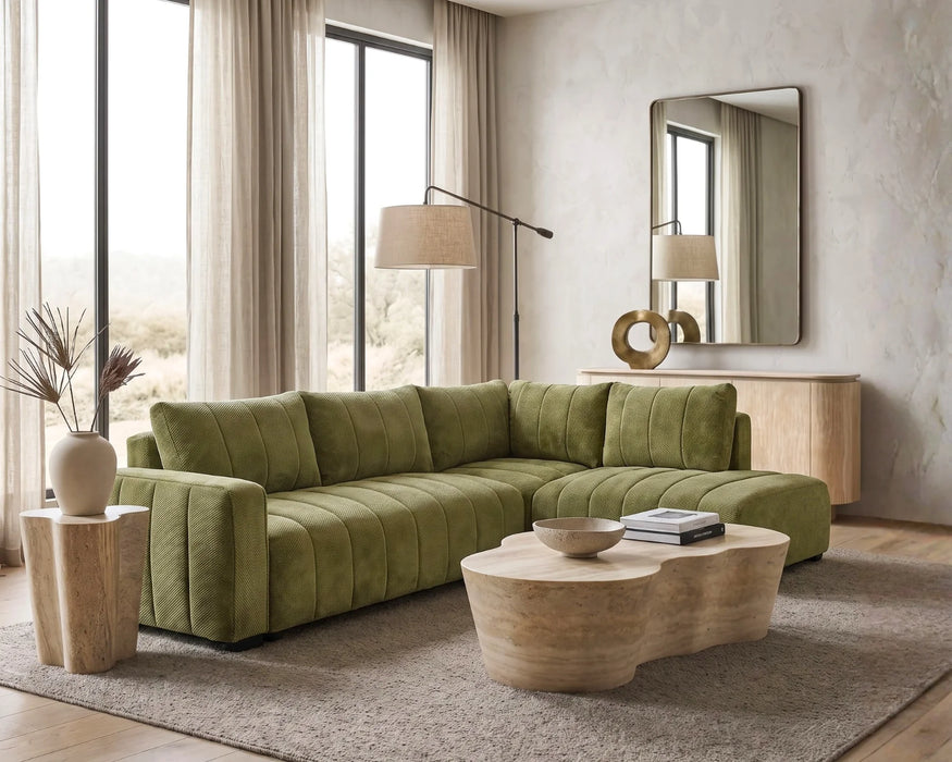 DARIO - Sofa-lit sectionnel 106" vert