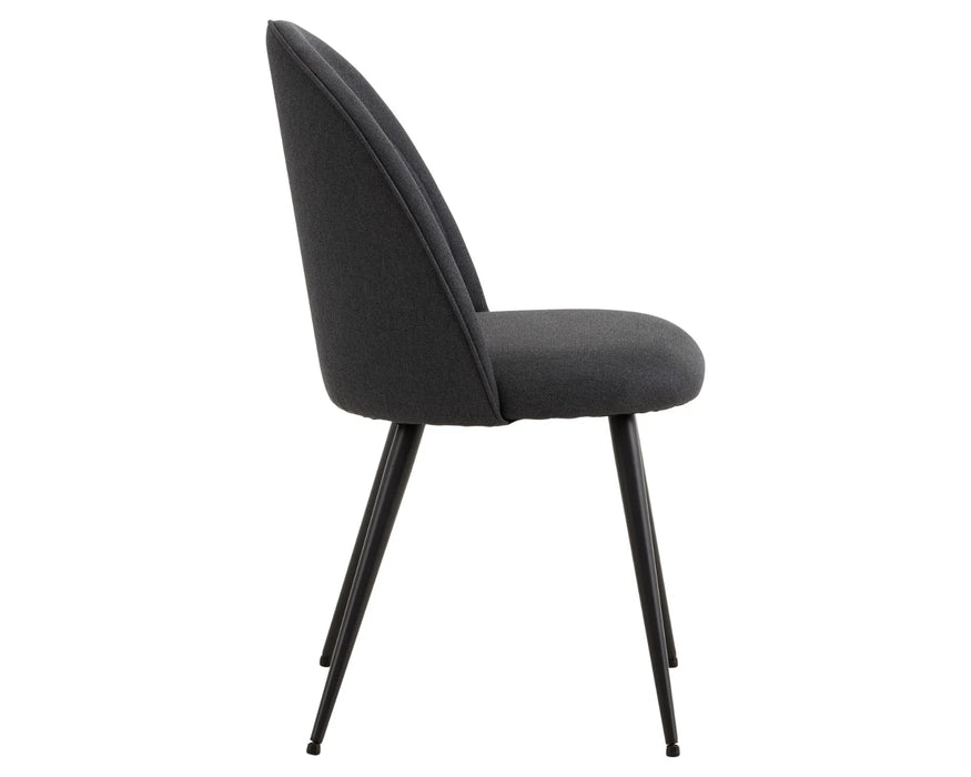 MÉLINA - Chaise de salle à manger gris foncé