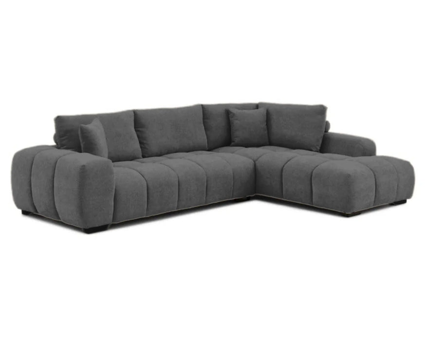 OLIVIA - Sofa sectionnel 120" gris foncé