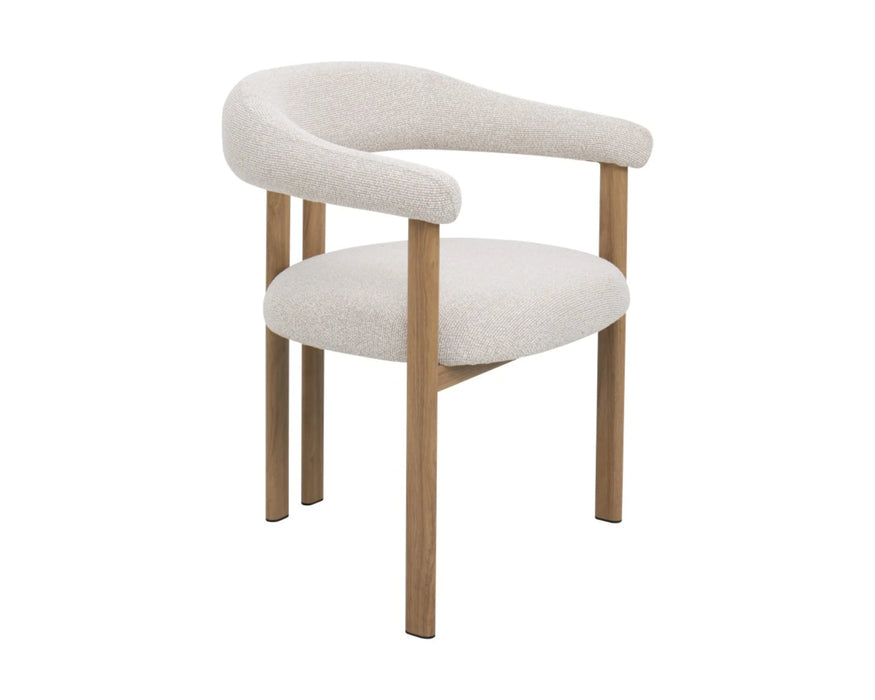 ARVID - Scandinavian kitchen chair with beige armrests