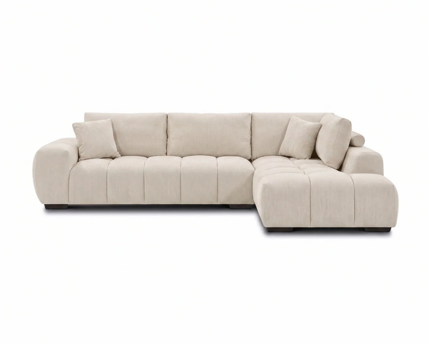 OLIVIA - Sofa sectionnel 120" beige crème