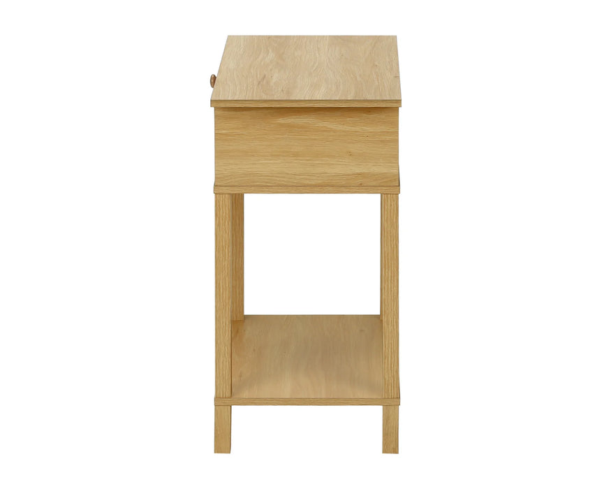 TINA - Table de chevet 1 tiroir rotin naturel