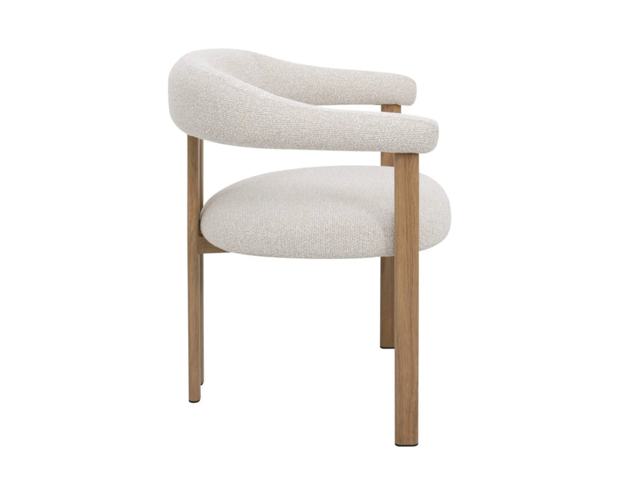 ARVID - Scandinavian kitchen chair with beige armrests