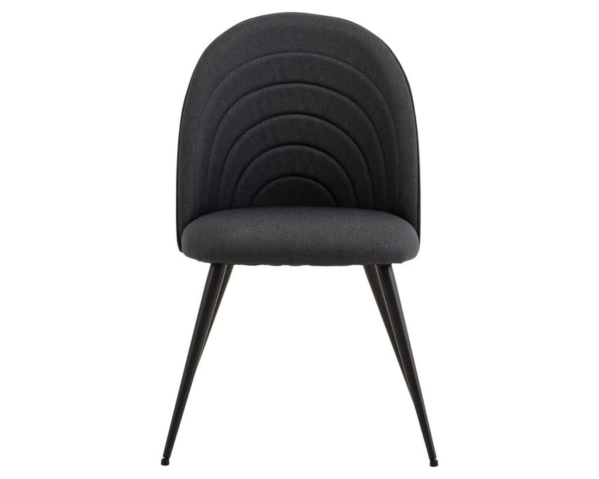 MÉLINA - Chaise de salle à manger gris foncé