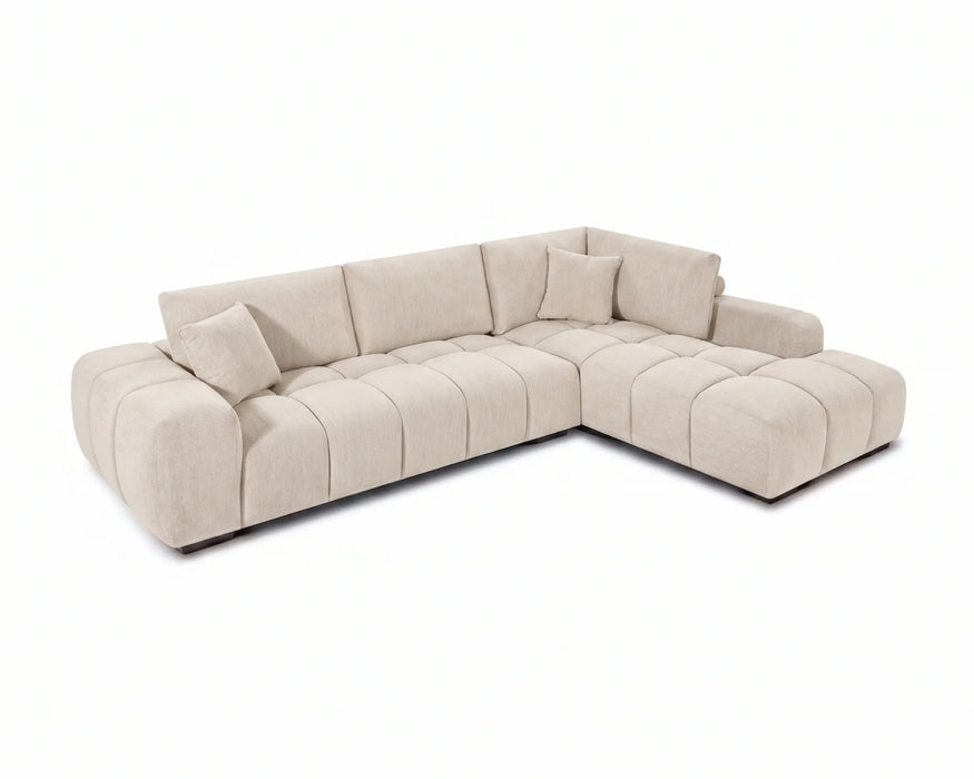 OLIVIA - Sofa sectionnel 120" beige crème