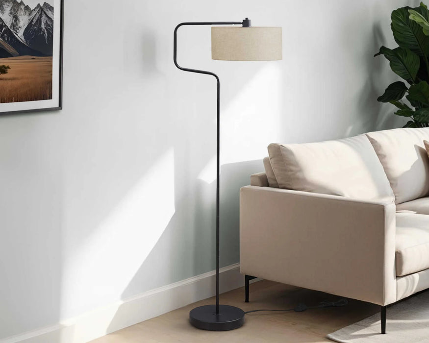 ALFRED - Lampe sur pied 61" noir