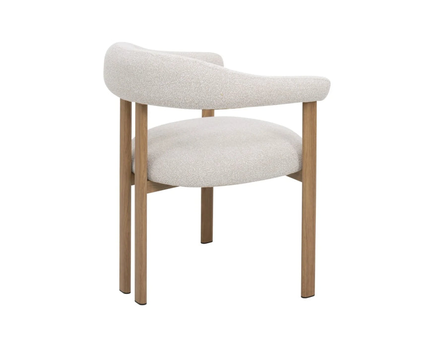 ARVID - Scandinavian kitchen chair with beige armrests