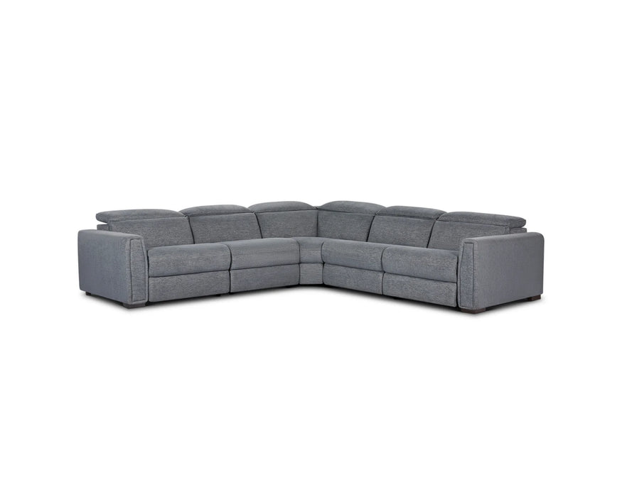 MERLIN - Sofa sectionnel inclinable électrique gris