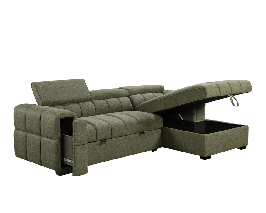 VICTOR - Sofa lit 99" avec rangement vert
