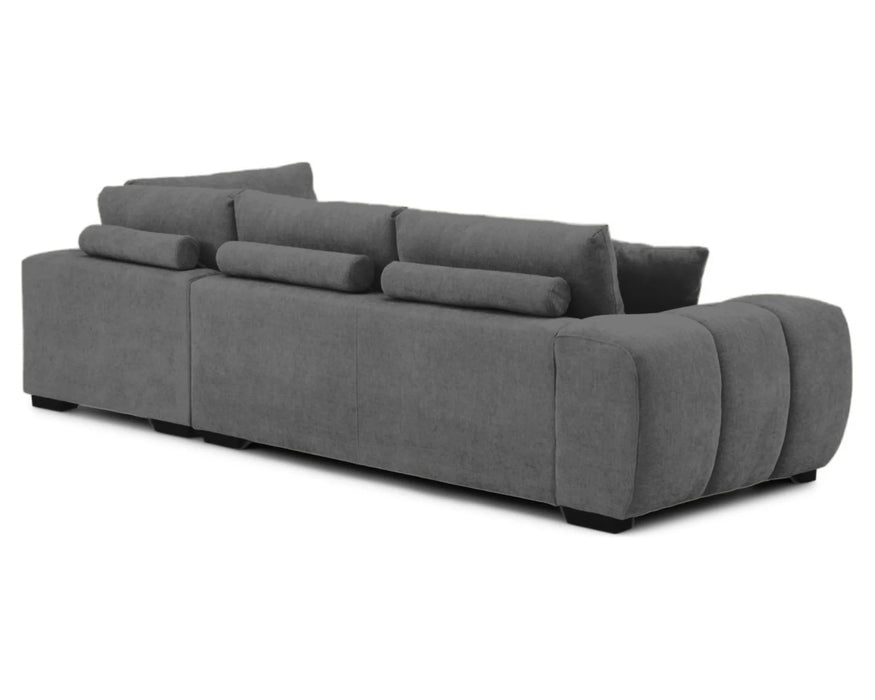OLIVIA - Sofa sectionnel 120" gris foncé