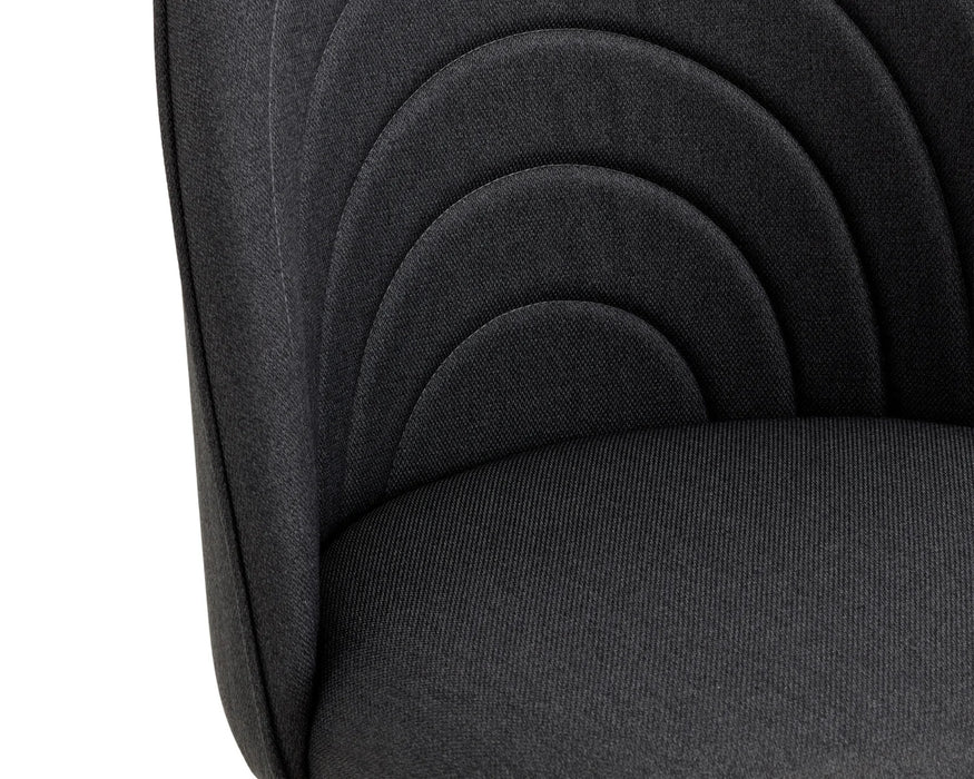MÉLINA - Chaise de salle à manger gris foncé