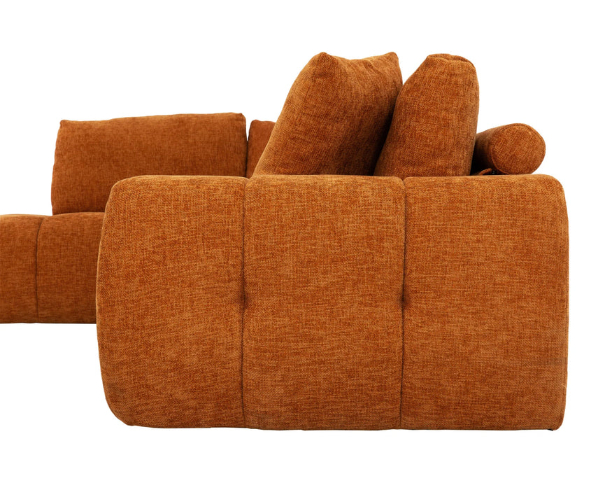 CIELLO - 120" orange sectional sofa