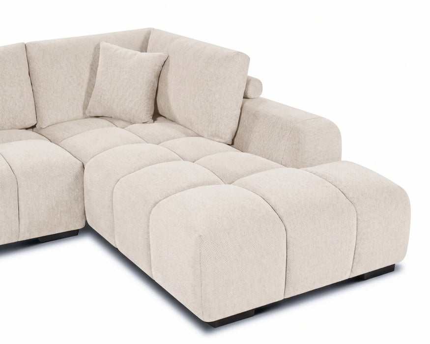 OLIVIA - Sofa sectionnel 120" beige crème