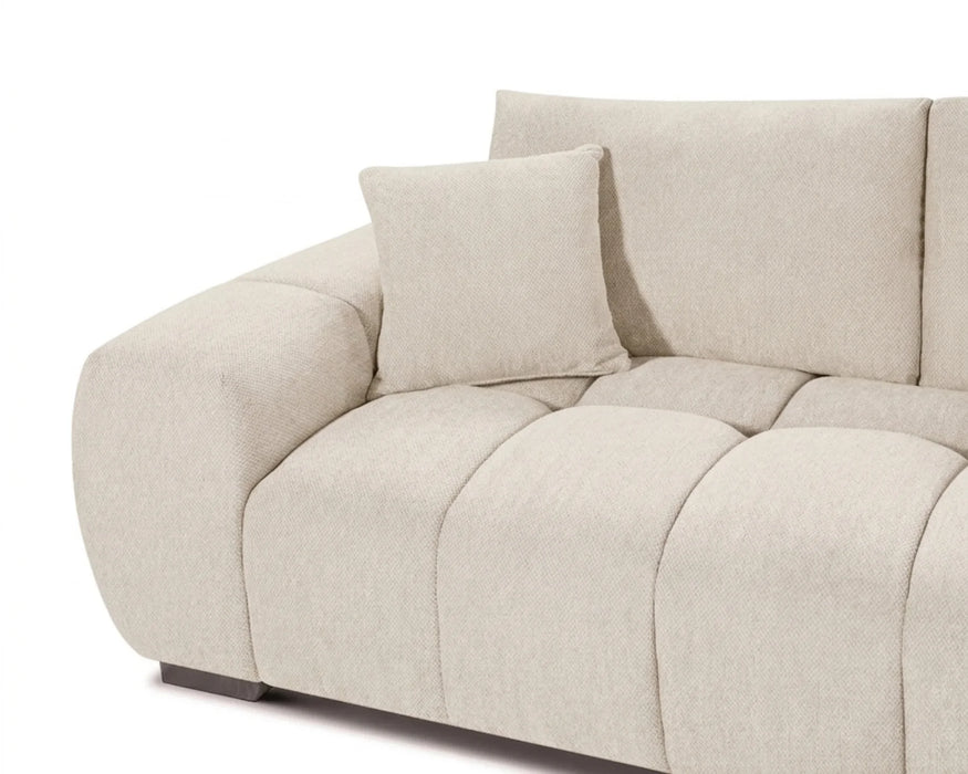 OLIVIA - Sofa sectionnel 120" beige crème