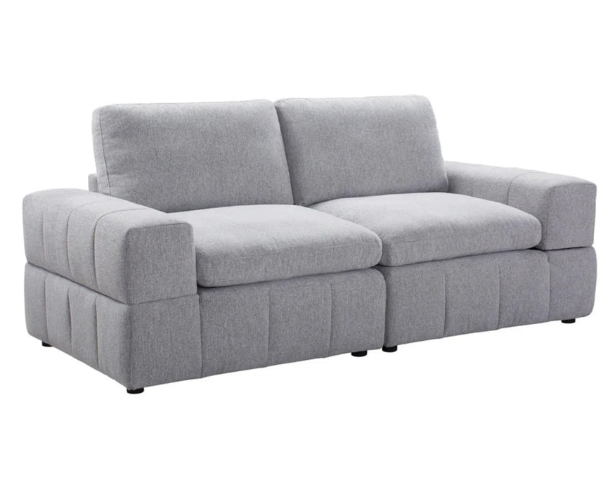 ENZO - 88" Modular Loveseat, Grey