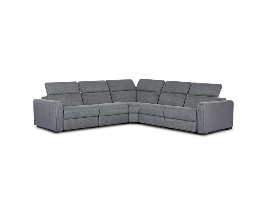MERLIN - Sofa sectionnel inclinable électrique gris
