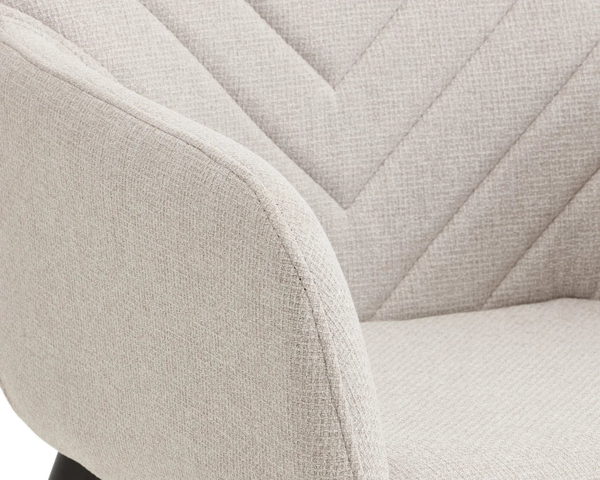 PRISKA - Chaise de salle à manger gris argent