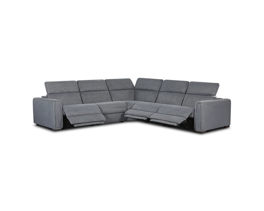 MERLIN - Sofa sectionnel inclinable électrique gris