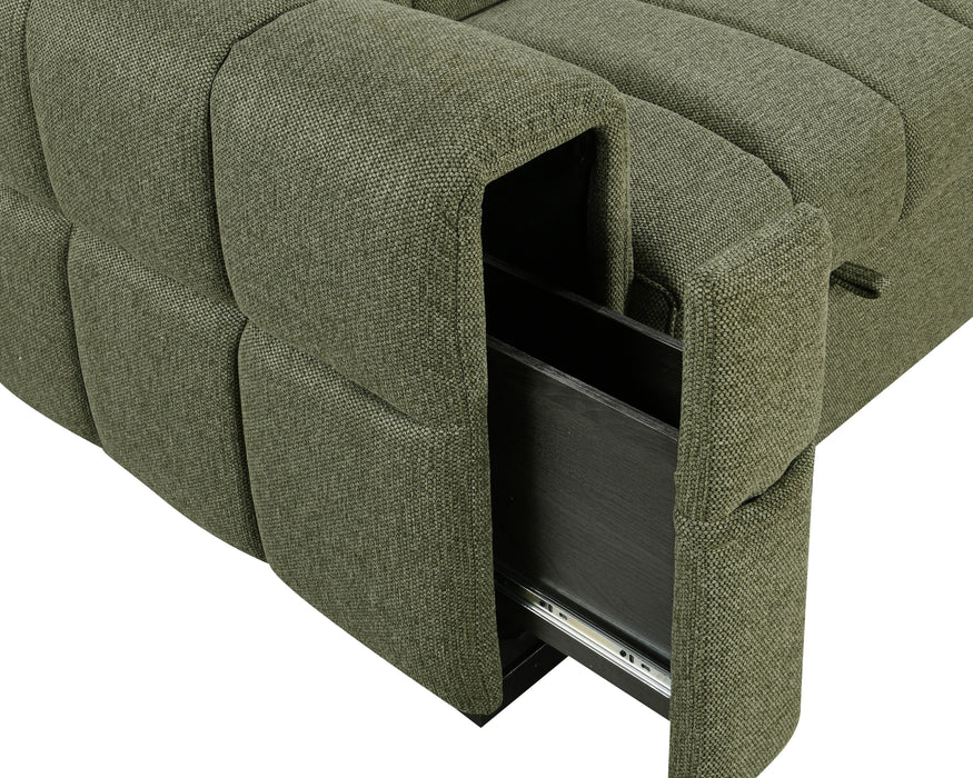 VICTOR - Sofa lit 99" avec rangement vert