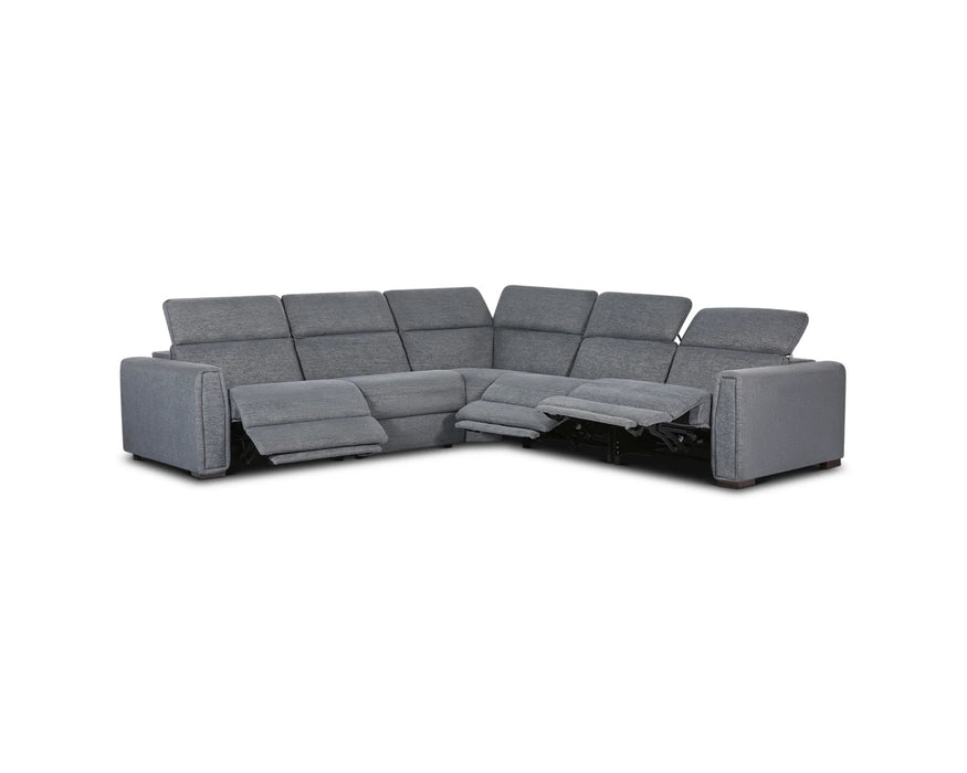 MERLIN - Sofa sectionnel inclinable électrique gris