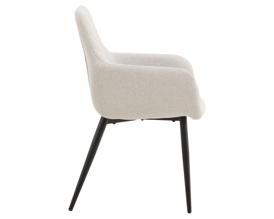 PRISKA - Chaise de salle à manger gris argent