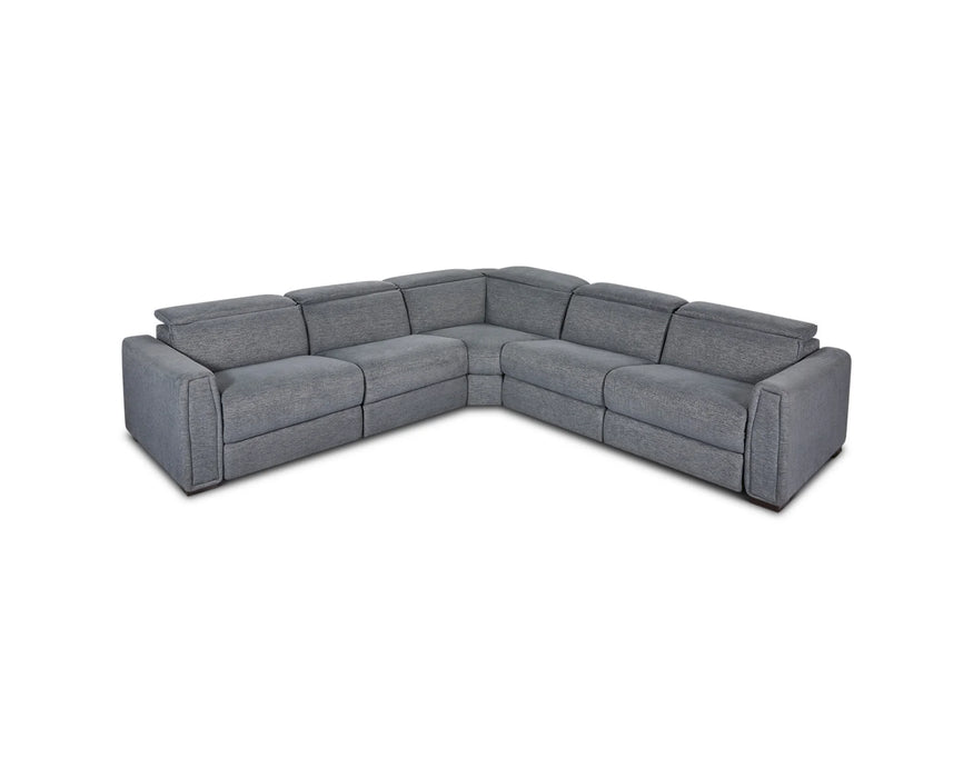 MERLIN - Sofa sectionnel inclinable électrique gris
