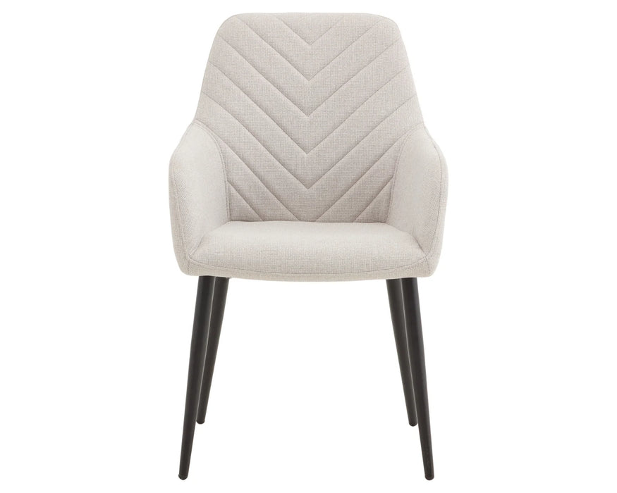 PRISKA - Chaise de salle à manger gris argent