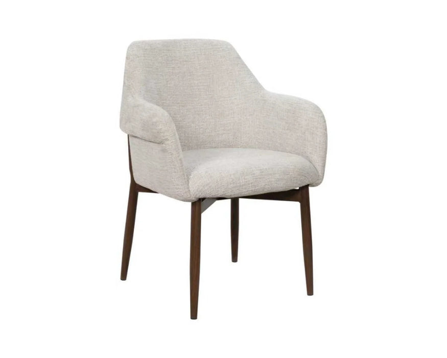 ROMAN - Modern kitchen chair in beige fabric