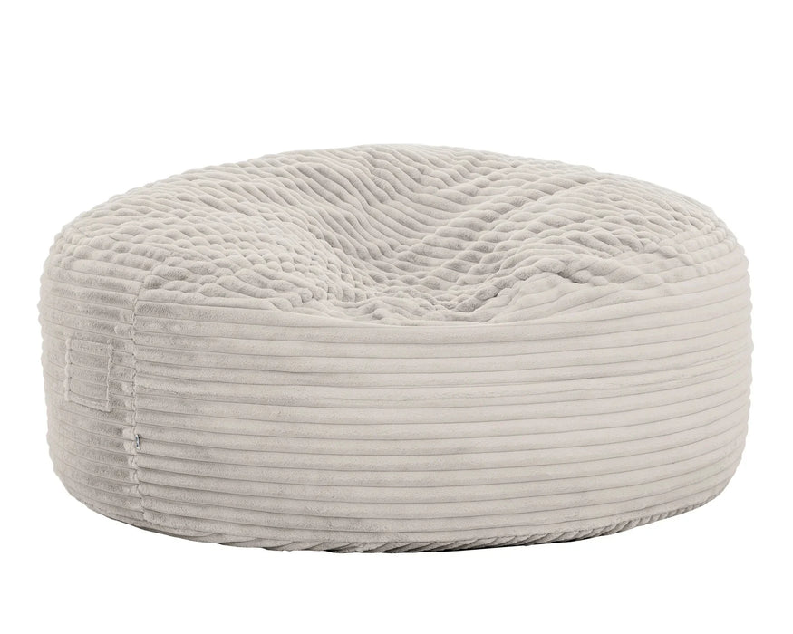 TEDDY - Pouf géant 60" en velours côtelé taupe