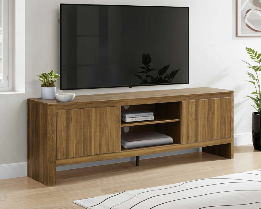 OSCAR - Meuble télévision 72" brun noyer