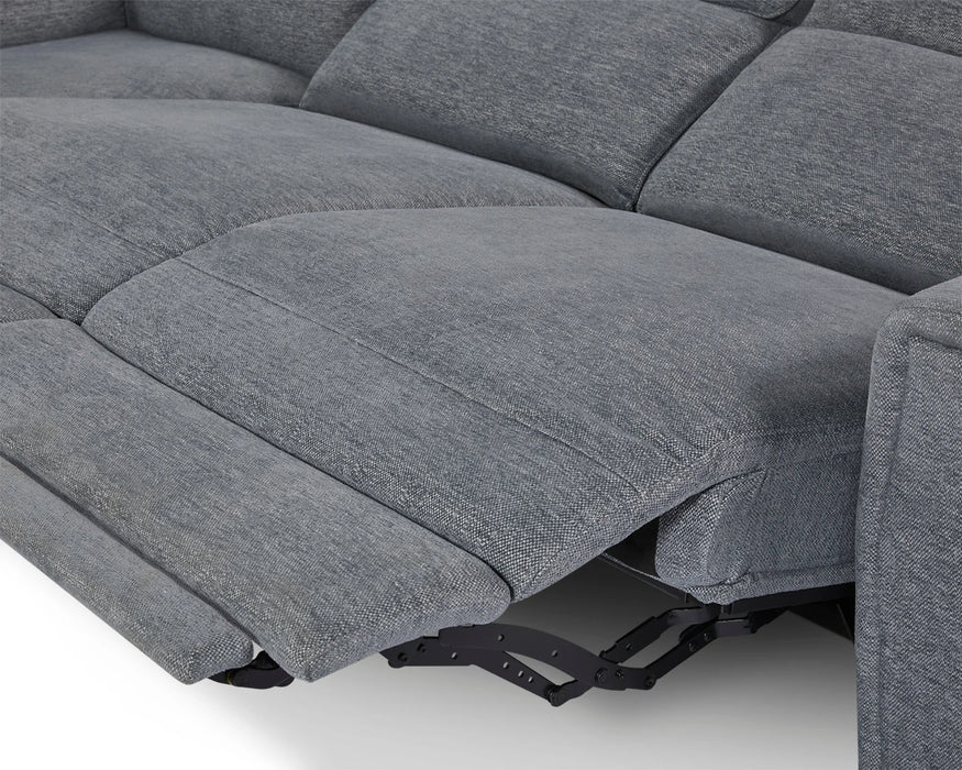 MERLIN - Sofa sectionnel inclinable électrique gris