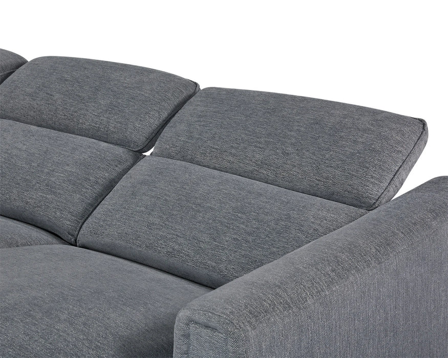 MERLIN - Sofa sectionnel inclinable électrique gris