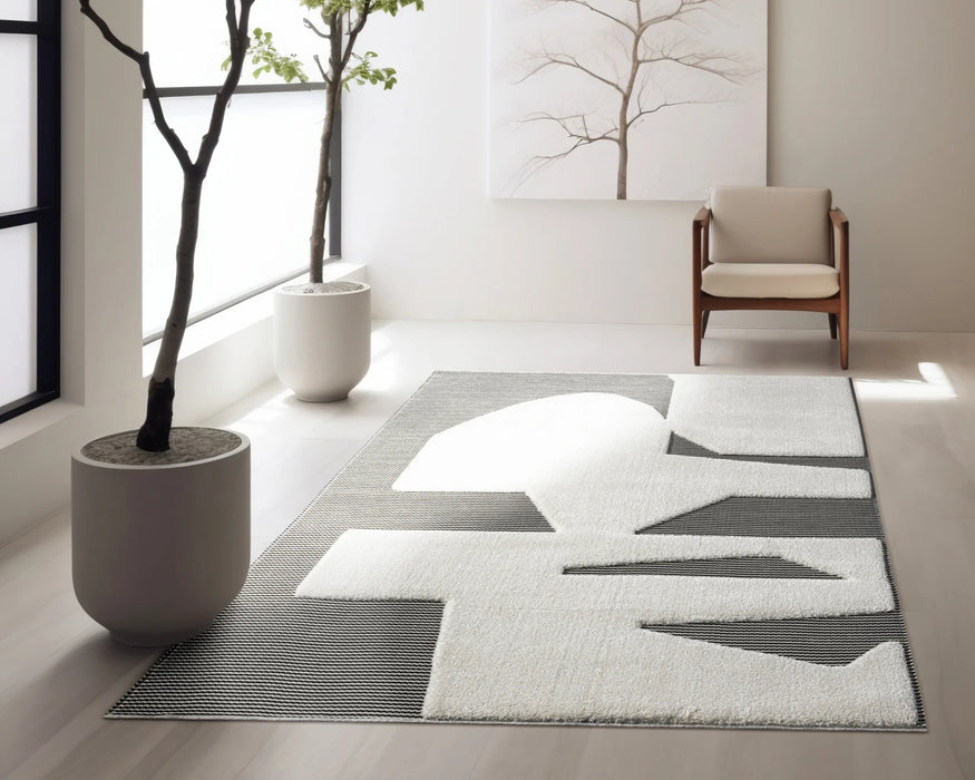 NAVAJO - Tapis 5 x 8 géométrique texturé